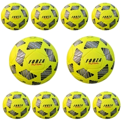 PACK X 10 UNIDADES AMARILLAS - PELOTAS FUTSAL NRO. 4 MEDIO PIQUE - FORZA FUTSAL -