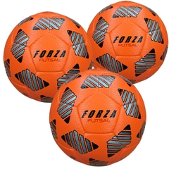 PACK X 3 UNIDADES NARANJAS - PELOTAS FUTSAL NRO. 4 MEDIO PIQUE - FORZA FUTSAL -