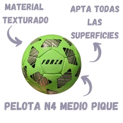 PACK X 3 UNIDADES VERDES - PELOTAS FUTSAL NRO. 4 MEDIO PIQUE - FORZA FUTSAL - - comprar online