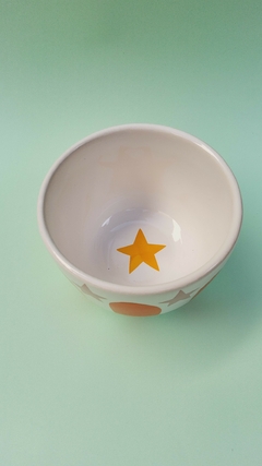 Bowl mediano naranja con estrella amarilla - Say Ilustracion