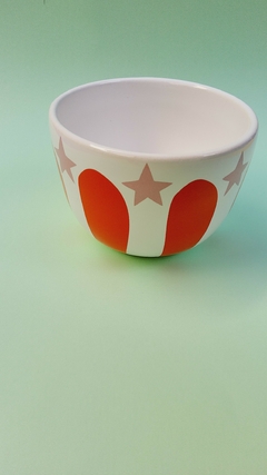 Bowl mediano naranja con estrella amarilla - tienda online