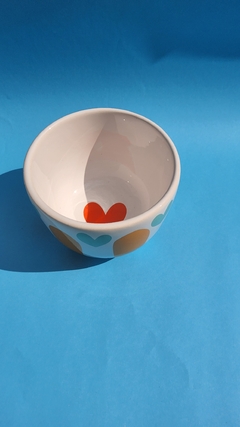 Bowl mediano amarillo con corazon naranja - comprar online