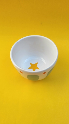 Bowl mediano aqua con estrella amarilla - comprar online