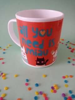 Taza plástica MIAU