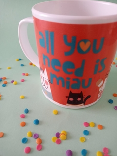 Taza plástica MIAU - Say Ilustracion