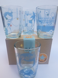 Vasos FESTEJEMOS pack x 4 - Say Ilustracion