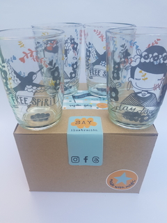 Vasos FESTEJEMOS pack x 4 - Say Ilustracion