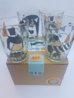 Vasos FESTEJEMOS pack x 4 - tienda online