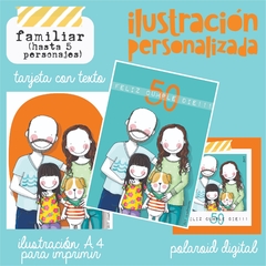 Ilustracion personalizada FAMILIAR (hasta 4 personajes)