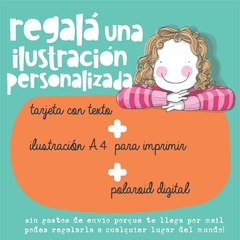 Ilustracion personalizada FELIZ CUMPLE (1 personaje) - comprar online