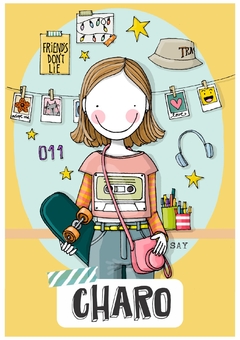 Ilustracion personalizada FELIZ CUMPLE (1 personaje) - Say Ilustracion