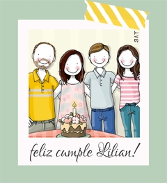 Ilustracion personalizada FAMILIAR (hasta 4 personajes) en internet