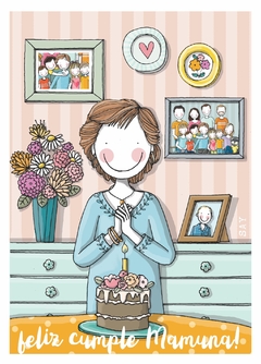 Ilustracion personalizada FELIZ CUMPLE (1 personaje) - Say Ilustracion