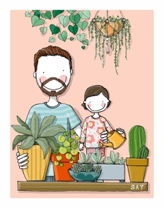 Ilustracion personalizada FELIZ DÍA (hasta 2 personajes) - Say Ilustracion