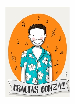 Ilustracion personalizada FELIZ CUMPLE (1 personaje)