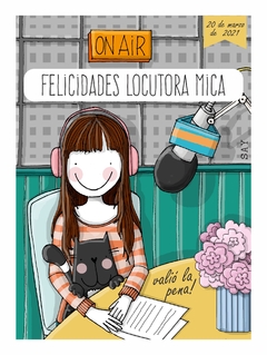 Ilustracion personalizada FELIZ CUMPLE (1 personaje) - comprar online