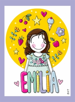 Ilustracion personalizada FELIZ CUMPLE (1 personaje) - Say Ilustracion