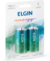 Bateria Alcalina tamanho C média Elgin c/ 2