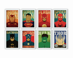 Quadros Super Heróis Vintage - comprar online