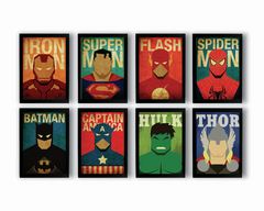 Quadros Super Heróis Vintage