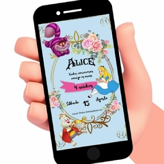 Convite Digital Aniversário Alice no País das Maravilhas na internet
