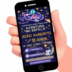 Convite Digital Aniversário Astronauta