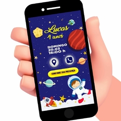 Convite Digital Aniversário Astronauta - loja online