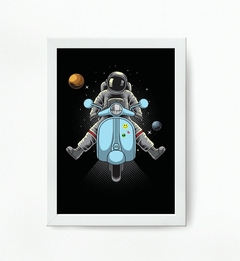 Quadro Astronauta na vespa - comprar online