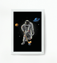 Quadro Astronauta jogando hockey