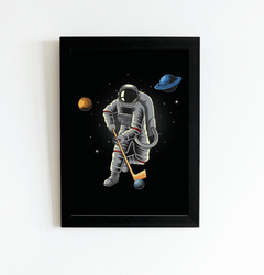 Quadro Astronauta jogando hockey - comprar online