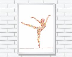 Quadro Abstrato Bailarina - Ateliê Ana Ávila