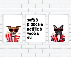 Quadros Sofá, Pipoca Netflix e Cães na internet