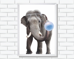 Quadro Elefante com chiclete - comprar online