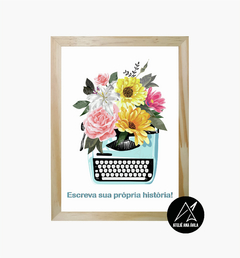 Quadro Máquina de Escrever (Escreva sua própria história) - Ateliê Ana Ávila