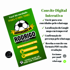 Convite Digital Aniversário Futebol - comprar online