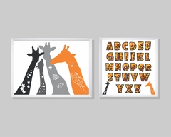 Quadros Infantis Girafas e Alfabeto na internet