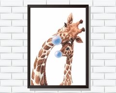 Quadro Girafas com chiclete na internet