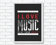 Quadro I love music