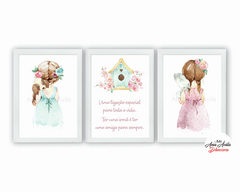 Quadros Decorativos Infantis Irmãs - comprar online