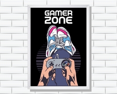 Quadro Jogador Gamer Zone - comprar online