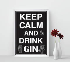 Quadro Keep Calm and drink Gin