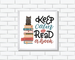 Quadro Keep calm and read a book