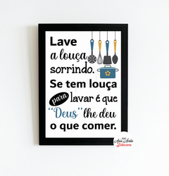 Quadro Lave a louça sorrindo