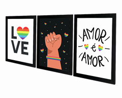 Quadros Lgbt Love Amor é amor - comprar online