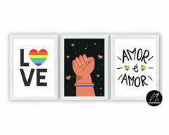 Quadros Lgbt Love Amor é amor - Ateliê Ana Ávila