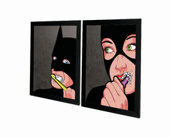 Kit Quadros Super Heróis Escovando os Dentes - comprar online