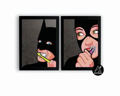 Kit Quadros Super Heróis Escovando os Dentes na internet