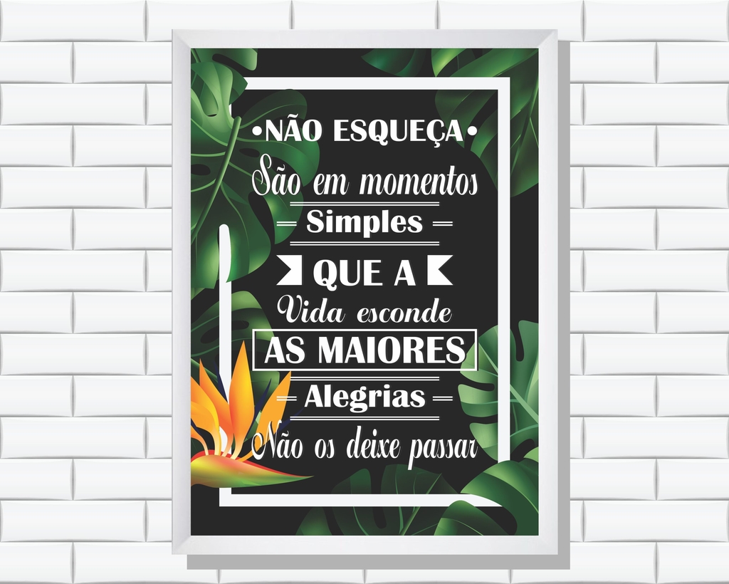 Quadro A Vida é uma Coleção de Momentos