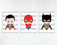 Quadros Super Heróis Bebês - comprar online