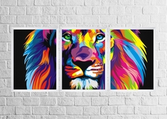Quadros Leão Colorido - comprar online